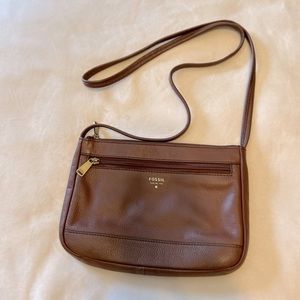 Fossil leather crossbody